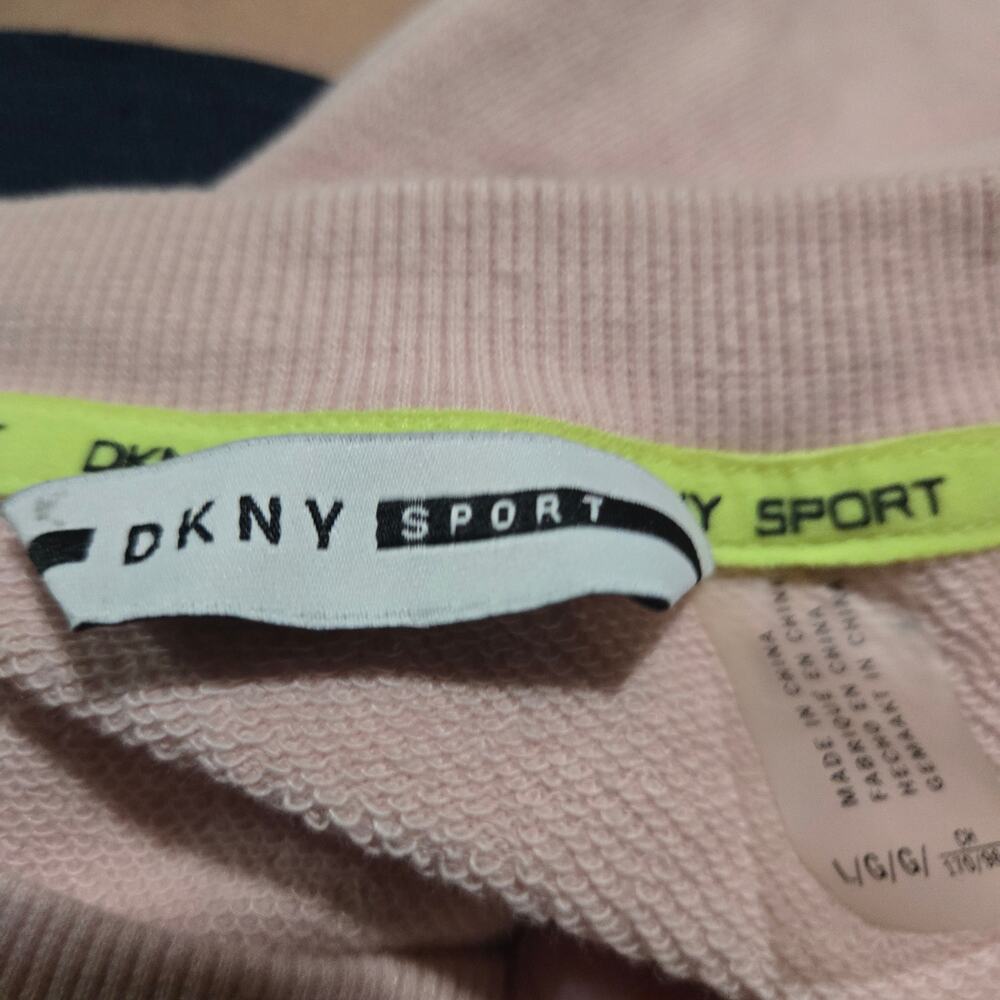 DKNY Sport Official Uniform Embossed Logo Sweatshirt Pink Large - Picture 3 of 13